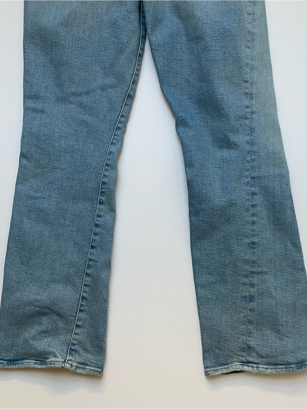 MOTHER The Hustler Ankle Jean Light Blue Straight/Flare Leg Jeans - Picture 15 of 16